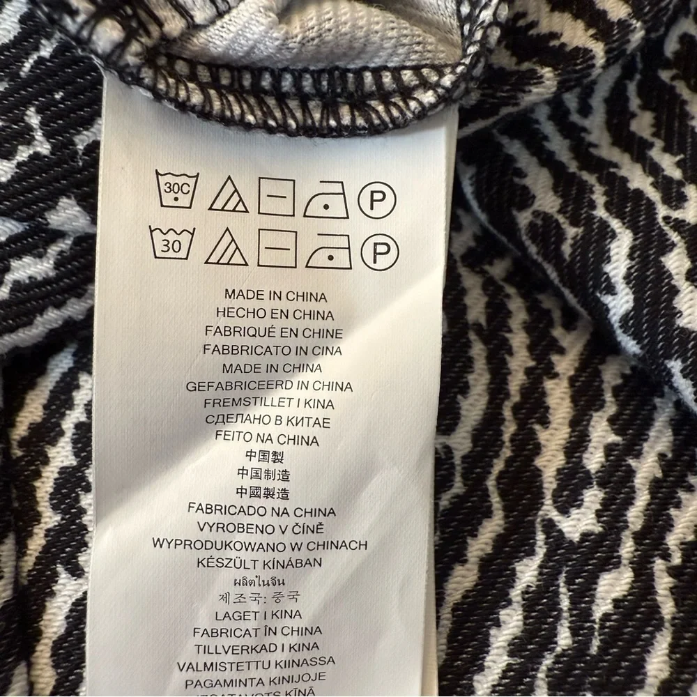 Michael Kors Zebra print jeggings black and white size small